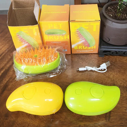 Cepillo de vapor 3 en 1 para mascotas